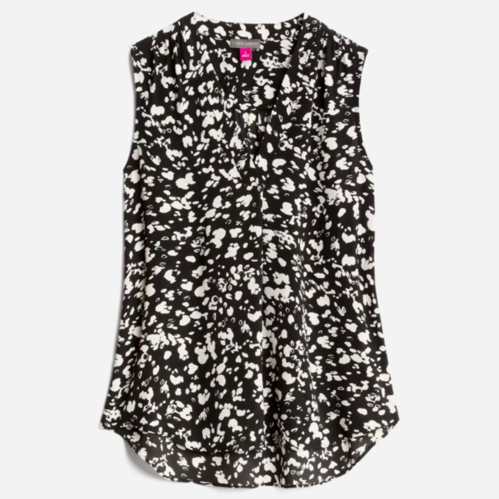UEC - Vince Camuto Sleeveless V-neck Rumble Blouse